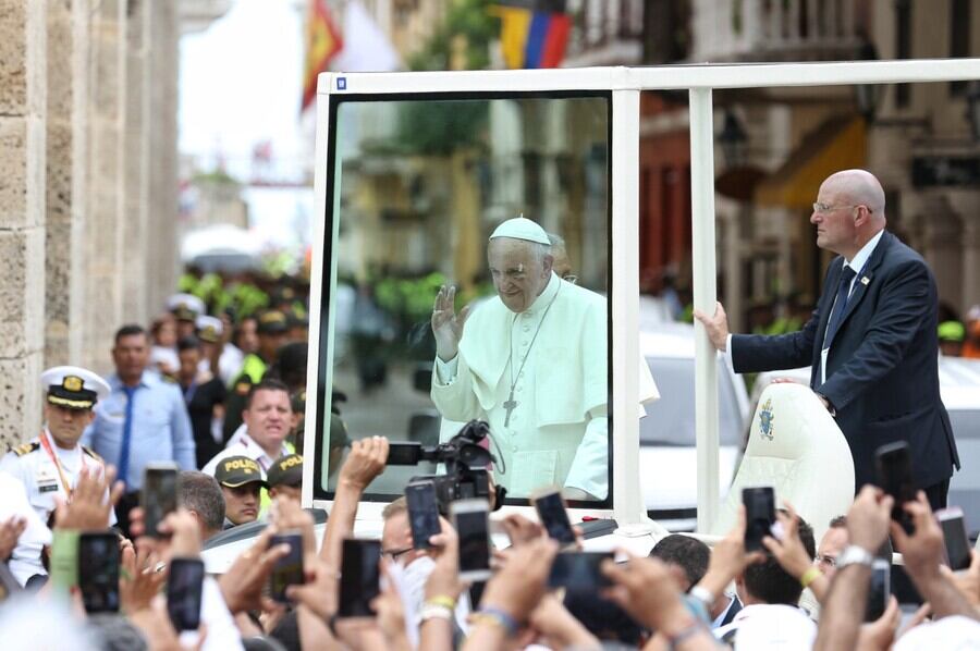 Visita del Papa Francisco a Colombia en 2017.Foto: Colprensa - Laura Sofia Toscano