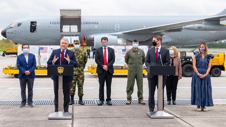 1,5 millones de vacunas donadas por EE.UU. se concentrarán en mayores de 50 años. Foto: Presidencia de la República