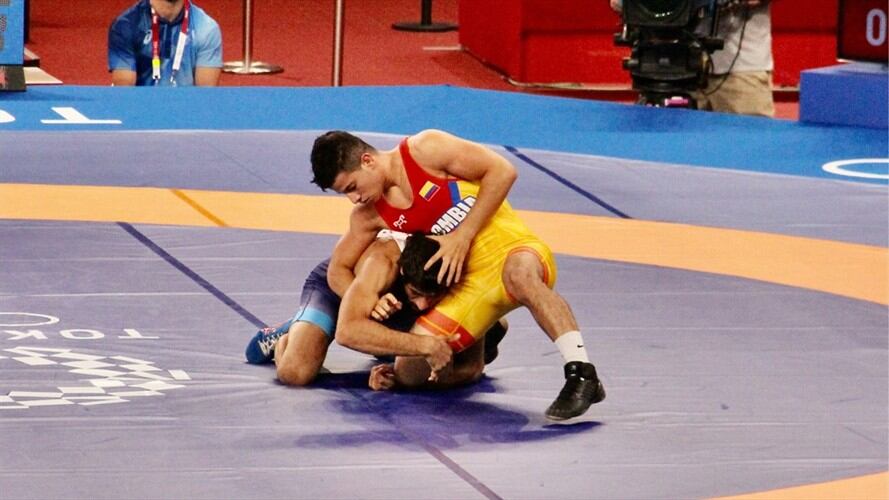 Oscar Trigueros, luchador colombiano. Foto: Comité Olímpico Colombiano