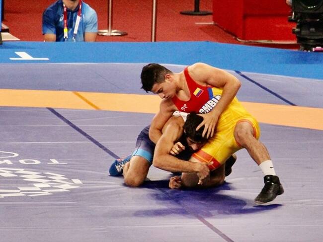 Oscar Trigueros, luchador colombiano. Foto: Comité Olímpico Colombiano