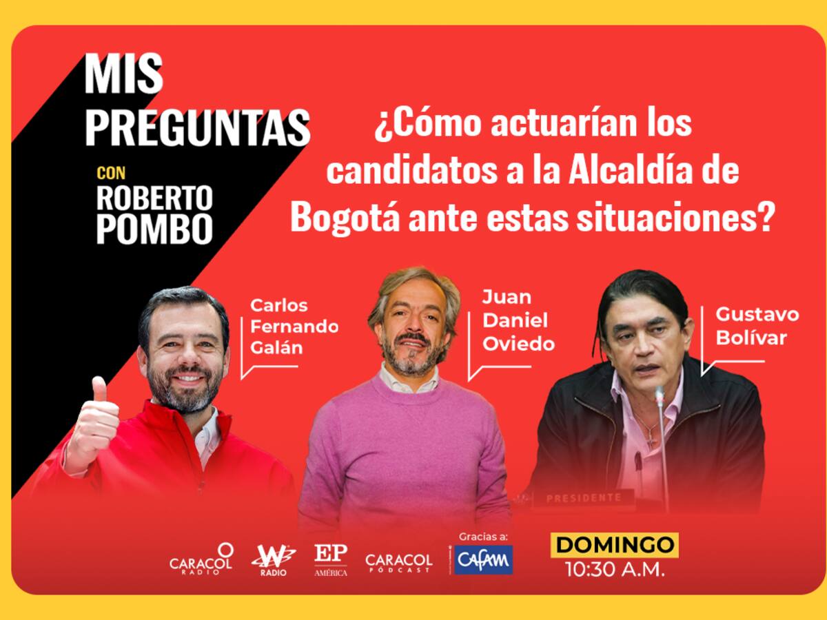 Mis Preguntas, con Roberto Pombo: Candidatos a Alcaldía de Bogotá responden en caliente