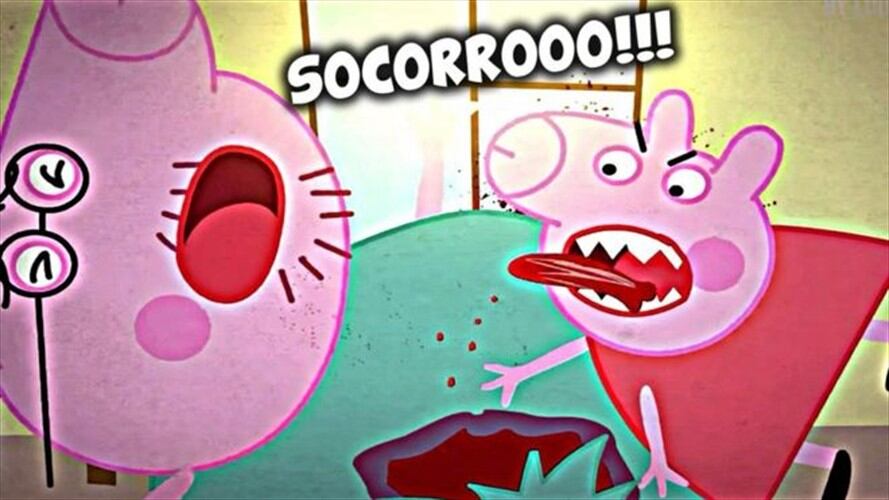 "Peppa la cerdita" se transforma en "Peppa la cerda" en algunos videos, protagonizando escenas obscenas y usando lenguaje soez. Imagen tomada de BBC Mundo.