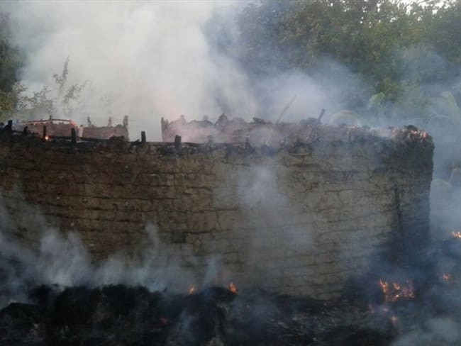 Incendio destruyó dos centros ceremoniales indígenas de la Sierra Nevada de Santa Marta. Foto: Procuraduría General de la Nación