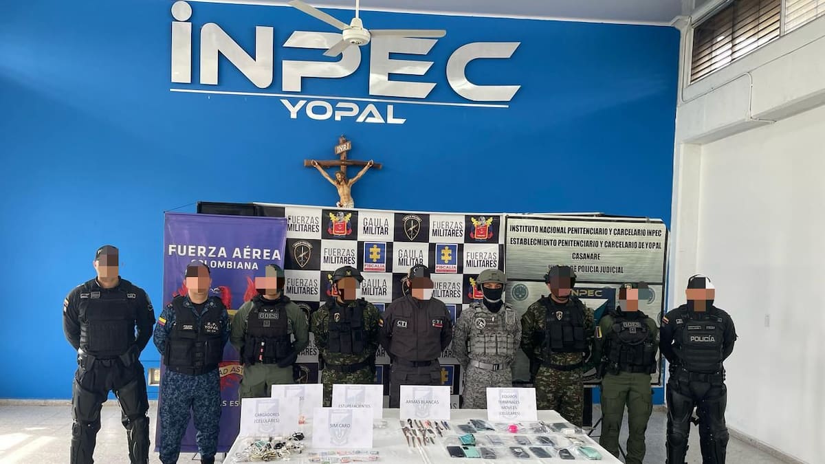 Allanamiento en cárcel de Yopal reveló red de extorsión: se incautaron celulares y drogas