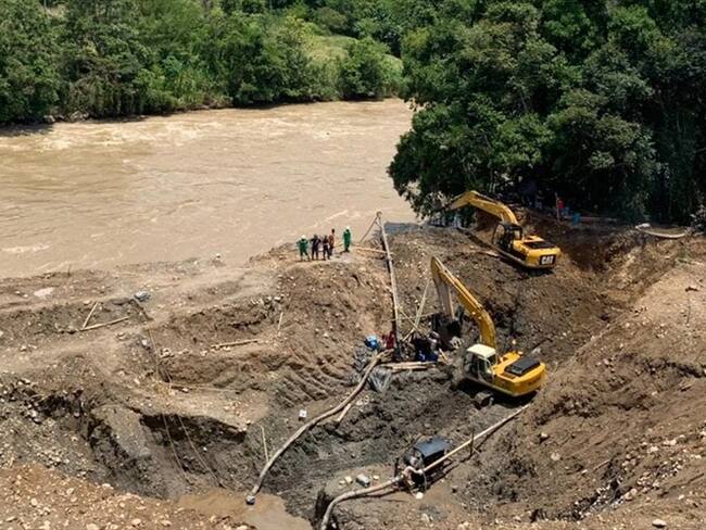 Lugar de la emergencia en la vereda El Bosque de Neira, Caldas. Foto: Secretaría de Medio Ambiente de Caldas.