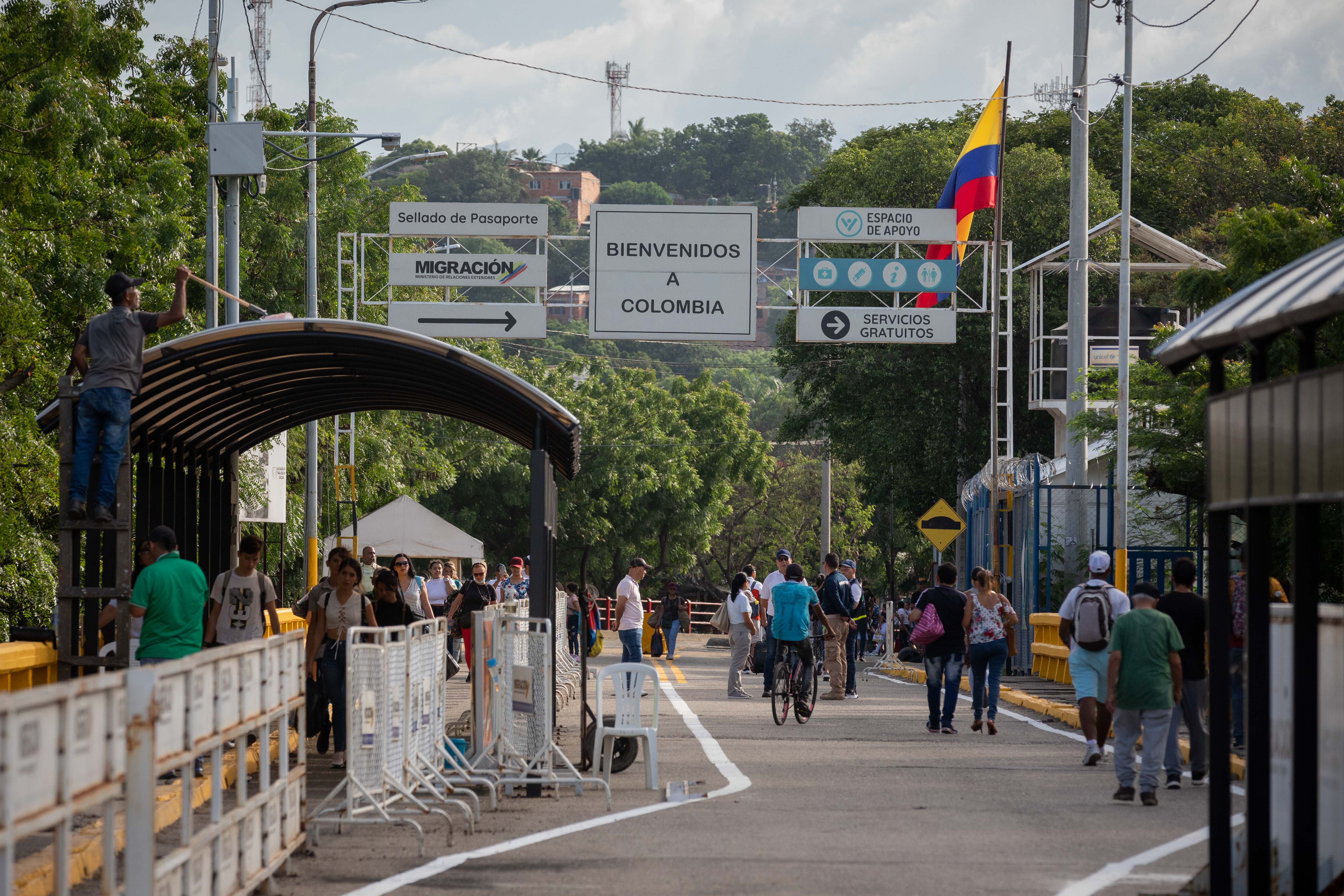 Frontera colombo-venezual. Foto: EFE/ Rayner Peña R.
