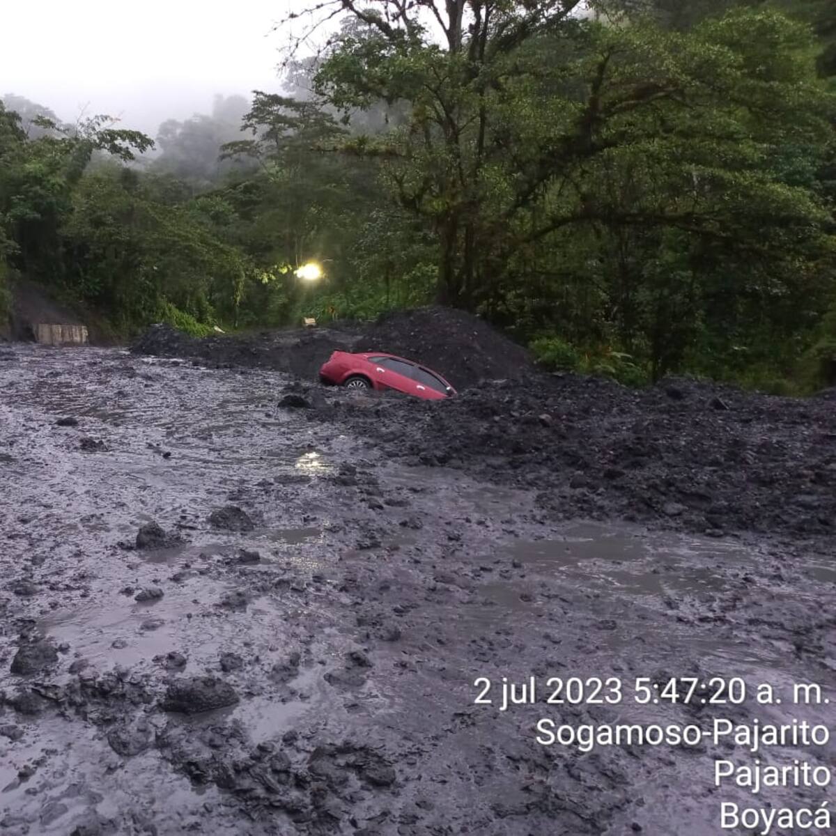 Transversal del Cusiana nuevamente fue cerrada por deslizamiento en Quebrada Negra