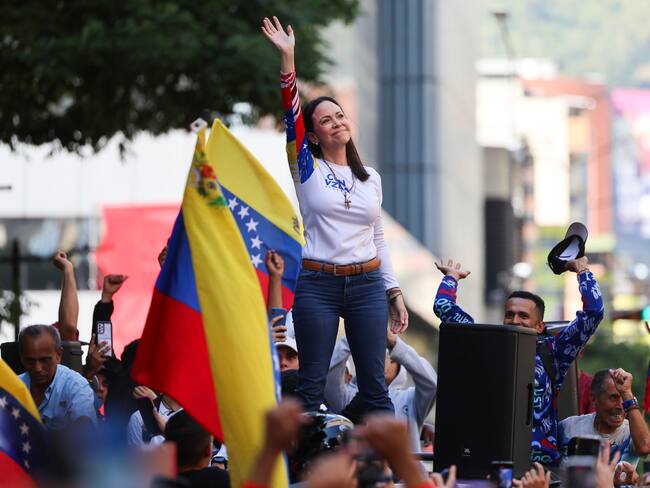 La líder antichavista María Corina Machado. Foto: EFE/ Miguel Gutiérrez.