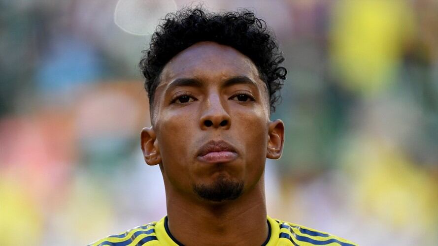 Defensor de fútbol colombiano Johan Mojica. Foto: Colprensa - Luis Álvarez