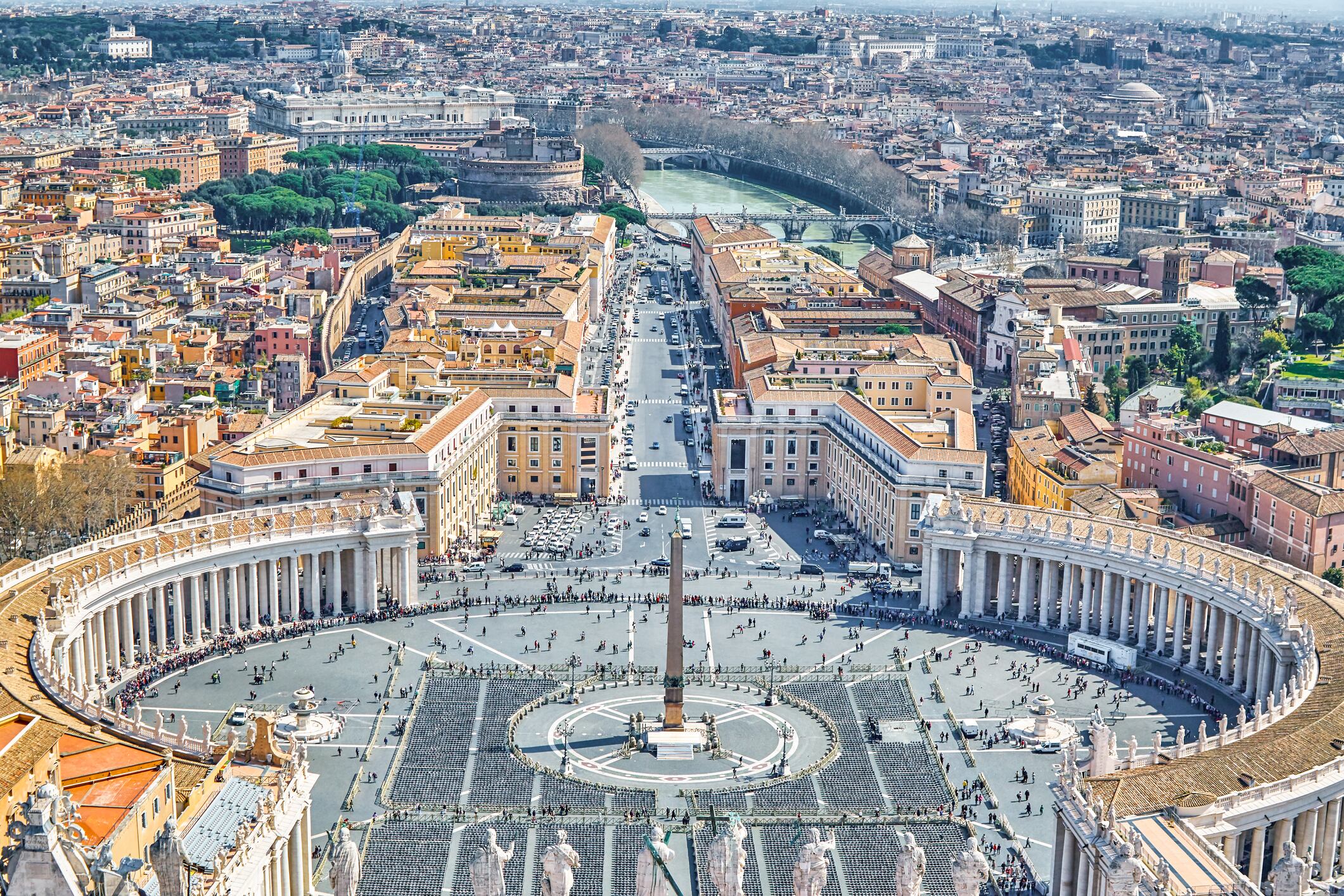 Plaza de San Pedro en el Vaticano. Foto: Getty Images.