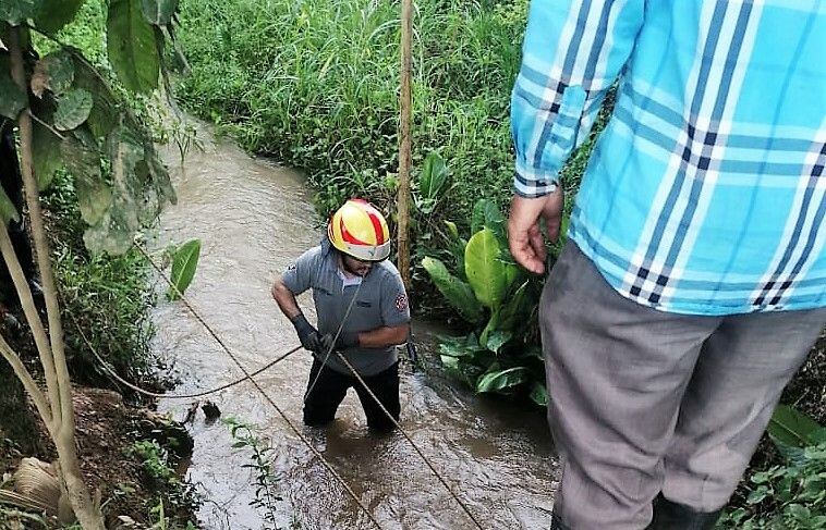 Los organismos de socorro realizaron la búsqueda de la menor por más de tres horas. Crédito: Alcaldía Santander de Quilichao.