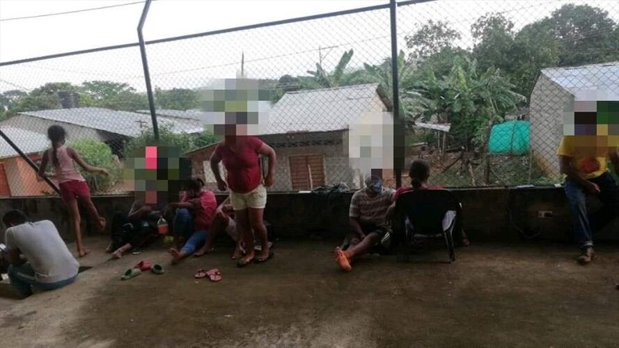 En pésimas condiciones se encuentran más de 60 familias desplazadas en el sur de Córdoba. Foto: Cortesía