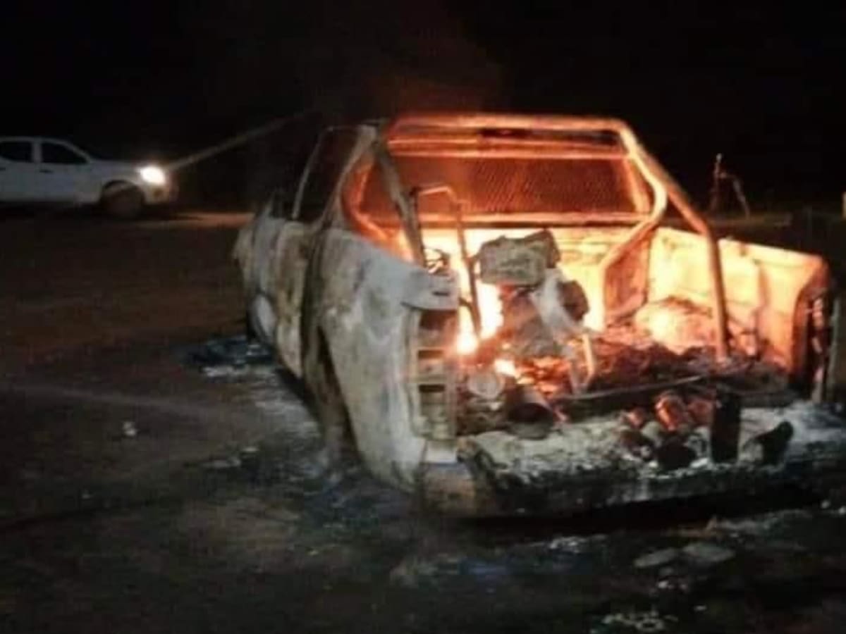 Carro de empresa contratista de Ecopetrol fue quemado por hombres en Puerto Gaitán