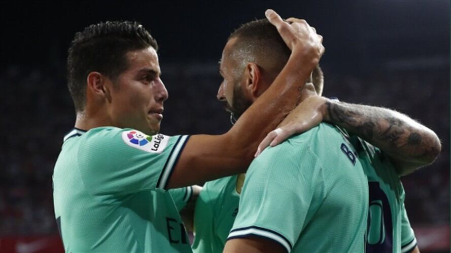 El delantero francés Karim Benzema fue quien marcó un gol en el partido entre el Real Madrid contra Sevilla. Foto: Foto: Twitter realmadrid