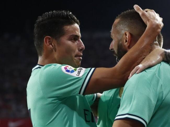 El delantero francés Karim Benzema fue quien marcó un gol en el partido entre el Real Madrid contra Sevilla. Foto: Foto: Twitter realmadrid