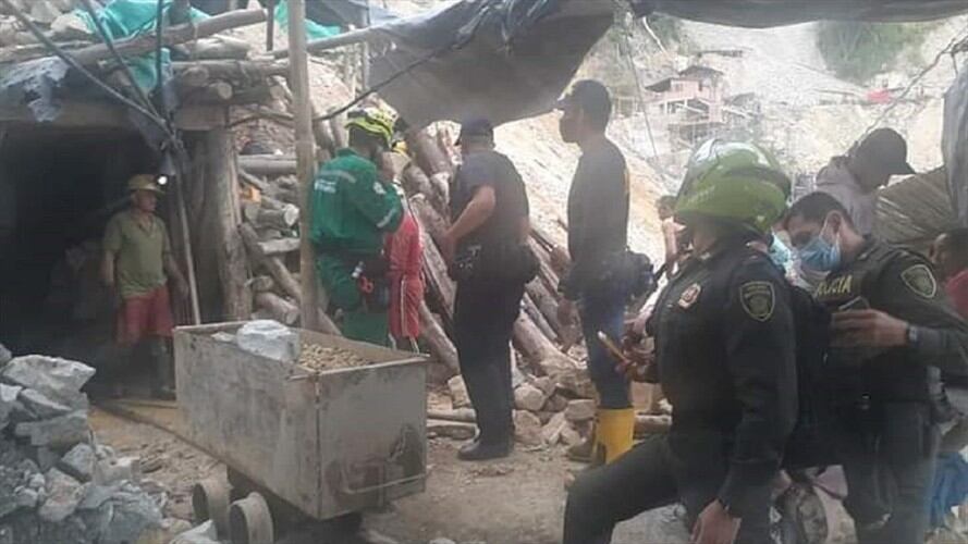 Tres mineros fallecieron en Caldas. Foto: Enviada desde la Secretaría de Medio Ambiente de Caldas.