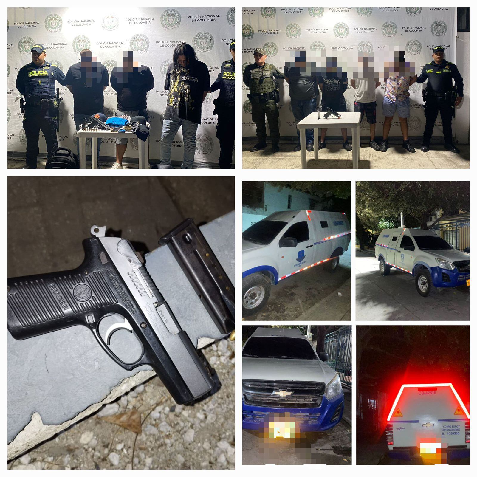 Capturados por intento de hurto/ Policía Metropolitana de Santa Marta..