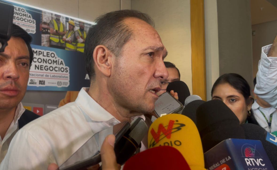 Ministro del Trabajo, Antonio Sanguino durante el Encuentro Nacional de Laboralistas. Foto: Andrea Maestre (WRadio).