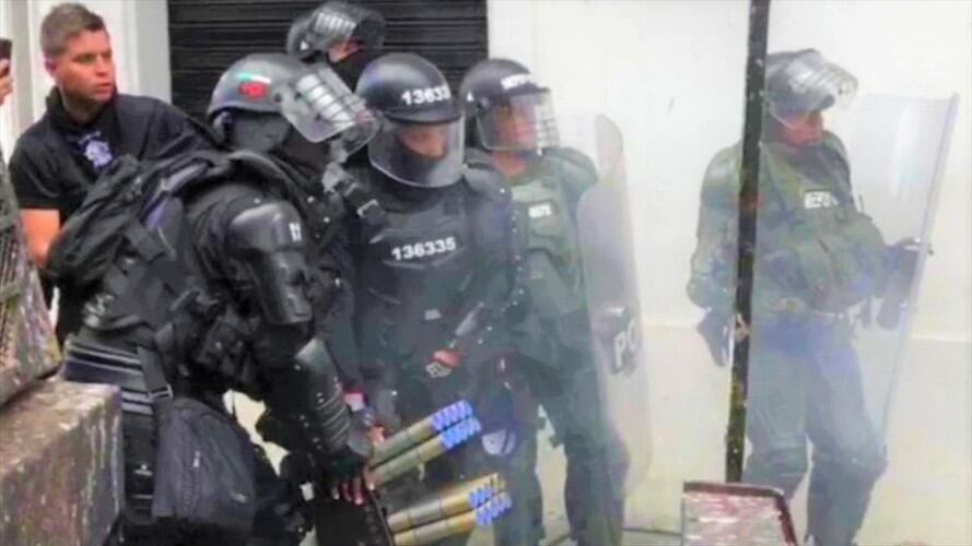 En Popayán, el dispositivo fue utilizado desde el suelo durante los disturbios . Foto: Cortesía