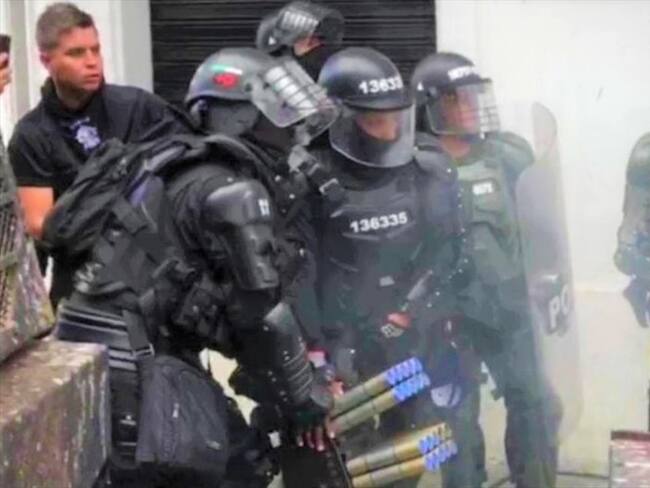 En Popayán, el dispositivo fue utilizado desde el suelo durante los disturbios . Foto: Cortesía