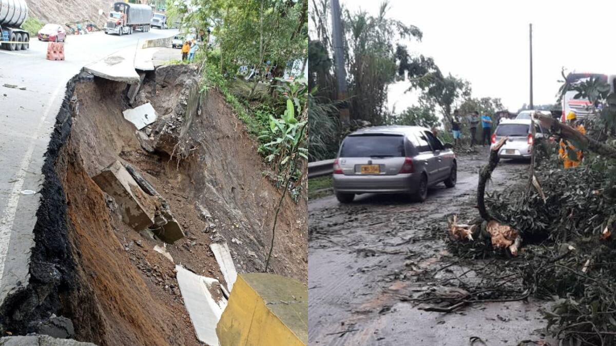 Derrumbe en vía Honda-Bogotá provocó cierre a la altura del Alto del Trigo