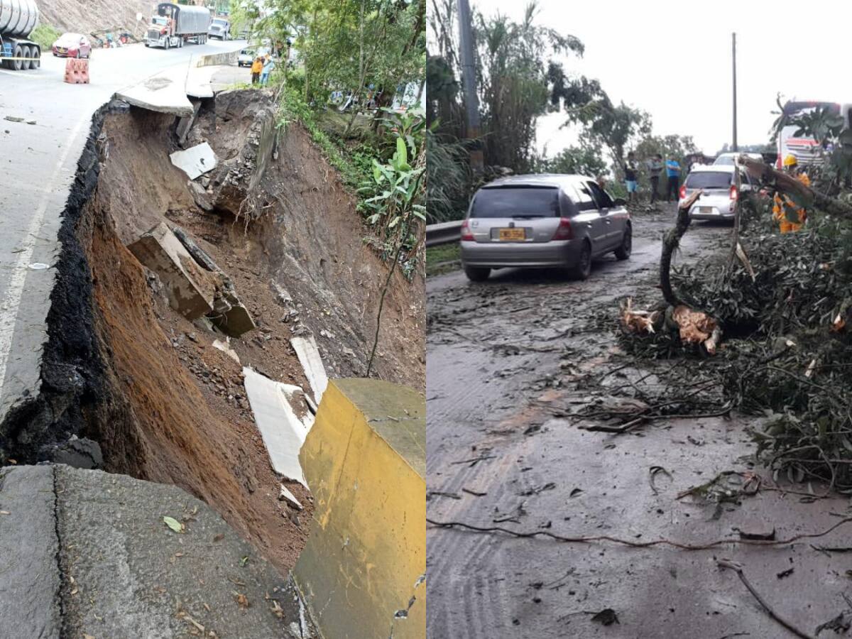 Derrumbe en vía Honda-Bogotá provocó cierre a la altura del Alto del Trigo