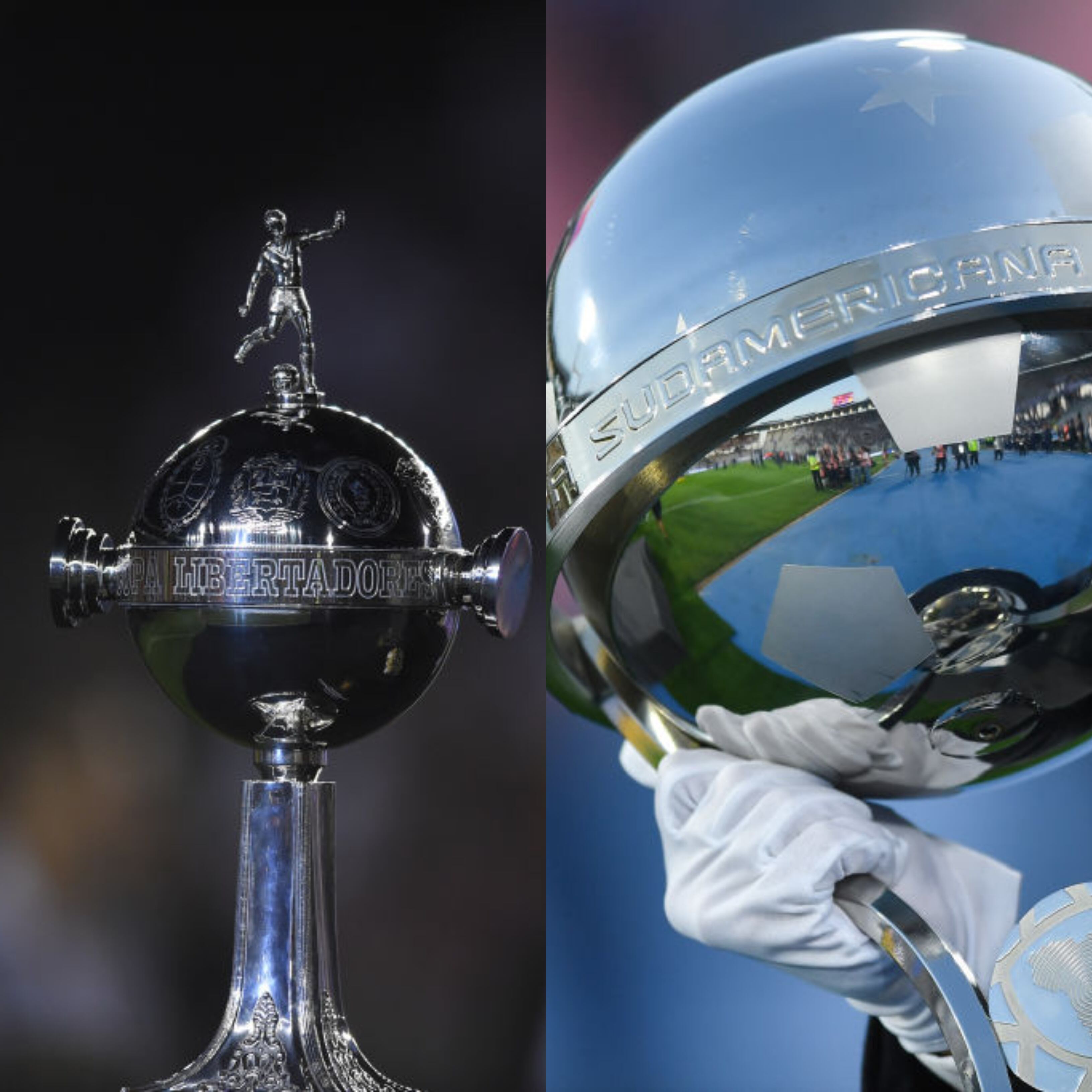 Trofeos Copa Libertadores y Sudamericana. Foto: Getty Images