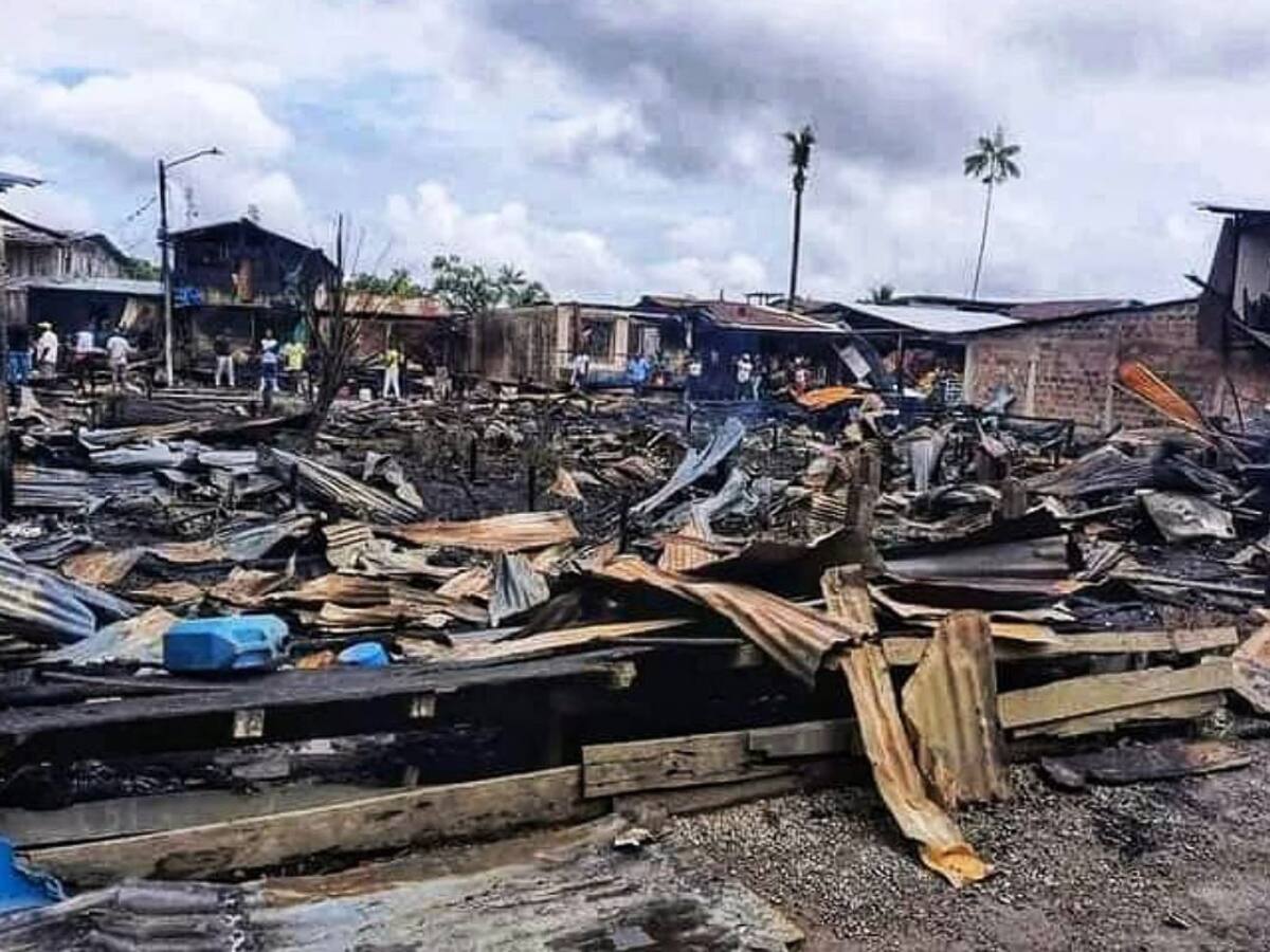 Incendio de Guapi, Cauca, habría sido causado por disputas entre grupos armados