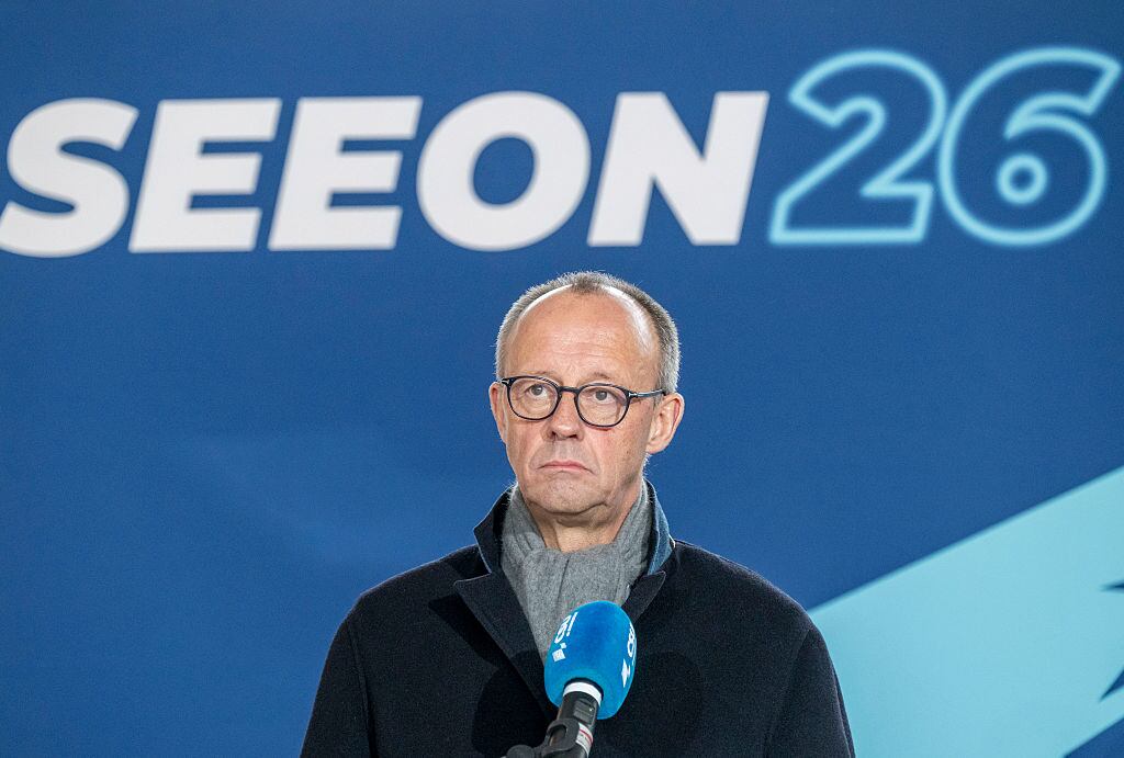 El canciller de Alemania, Friedrich Merz, el 8 de enero de 2026. FOTO: Peter Kneffel/picture alliance vía Getty Images