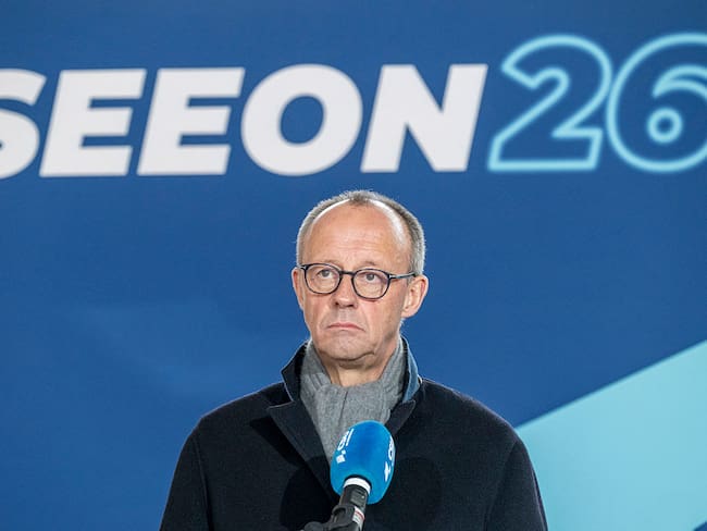 El canciller de Alemania, Friedrich Merz, el 8 de enero de 2026. FOTO: Peter Kneffel/picture alliance vía Getty Images