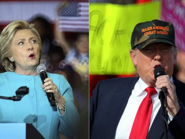 Hillary Clinton, demócrata y Donald Trump, republicano. Foto: Colprensa