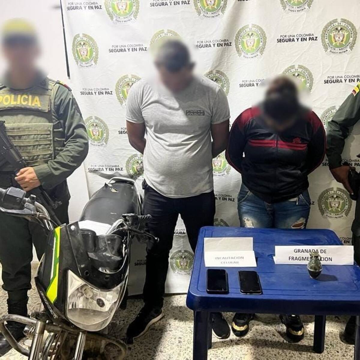 Capturan a pareja señalada de intimidar con granada de fragmentación en Lorica