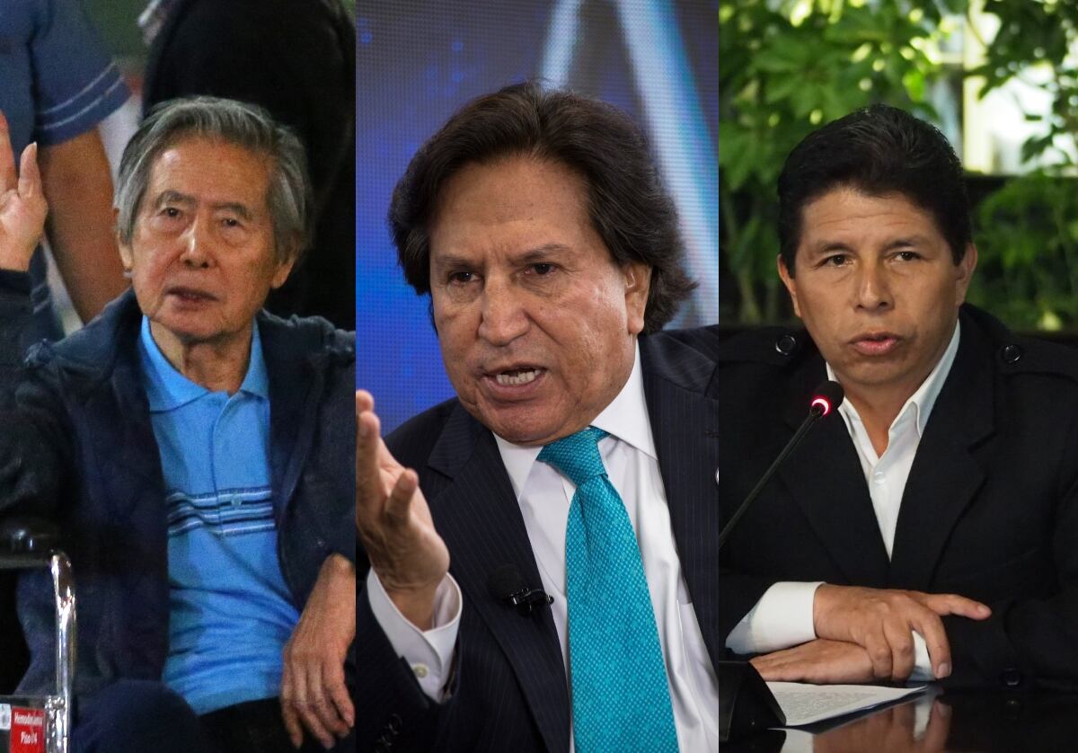 Alberto Fujimori, Alejandro Toledo y Pedro Castillo, expresidentes de Perú | Fotos: GettyImages
