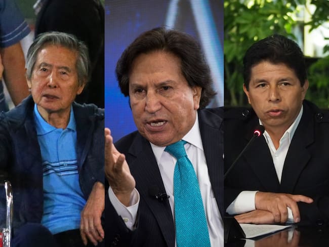 Alberto Fujimori, Alejandro Toledo y Pedro Castillo, expresidentes de Perú | Fotos: GettyImages