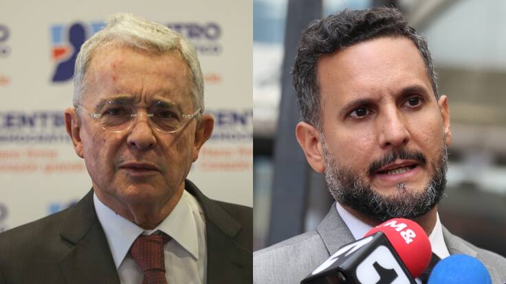 Acalorada discusión entre Álvaro Uribe Vélez y Miguel Ángel del Río