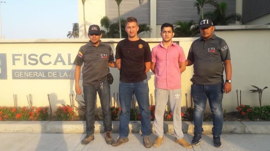 La justicia determinó enviar a la cárcel a los primos Camilo Alexis Martínez Restrepo, y Didier Mauricio Giraldo Restrepo, ambos de 20 años, acusados del feminicidio de Lady Johana Morales. Foto: Fiscalía