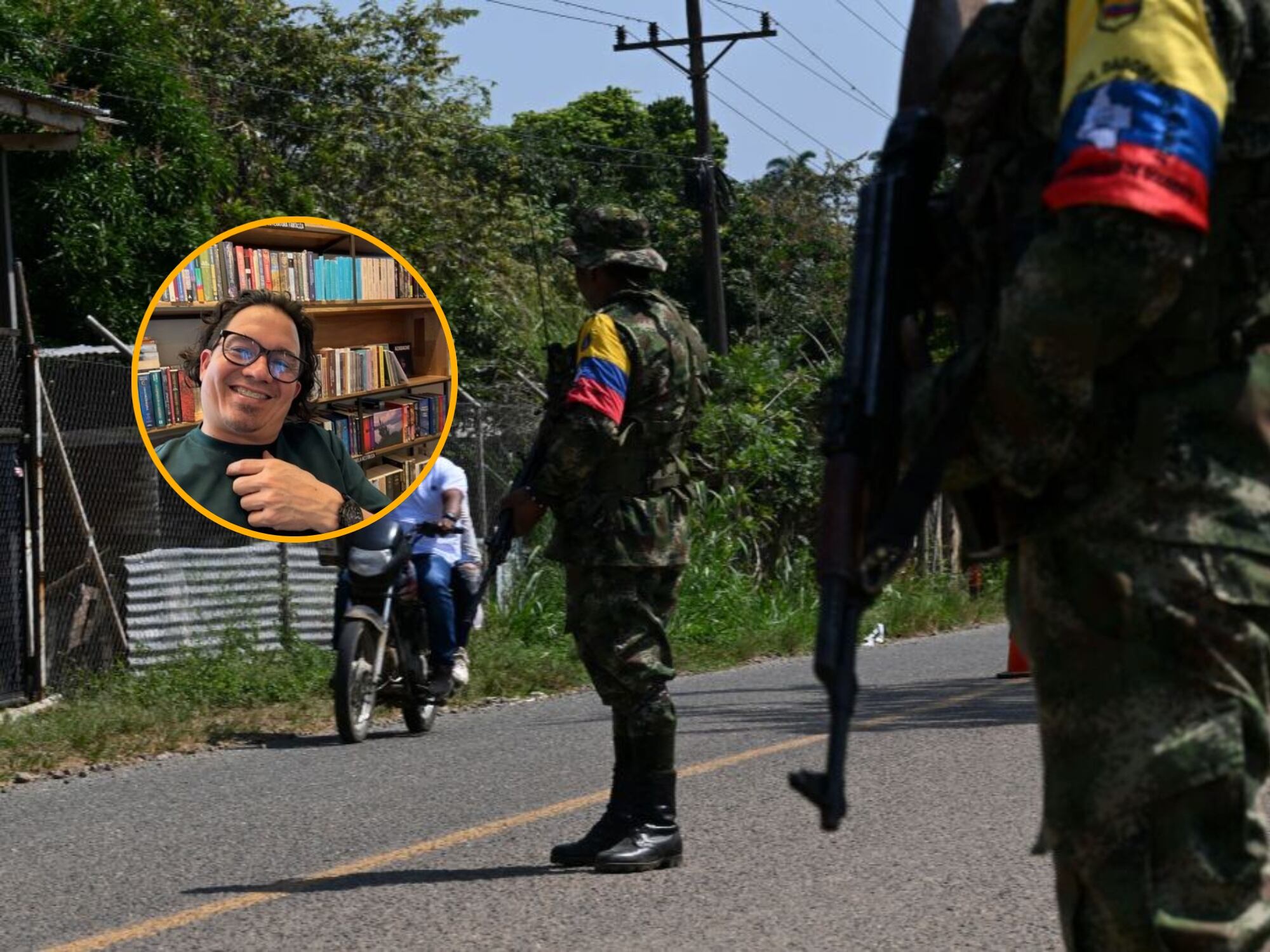 Wilmar Mejía y disidencias Farc. Fotos: suministrada y X de Wilmer Mejía.