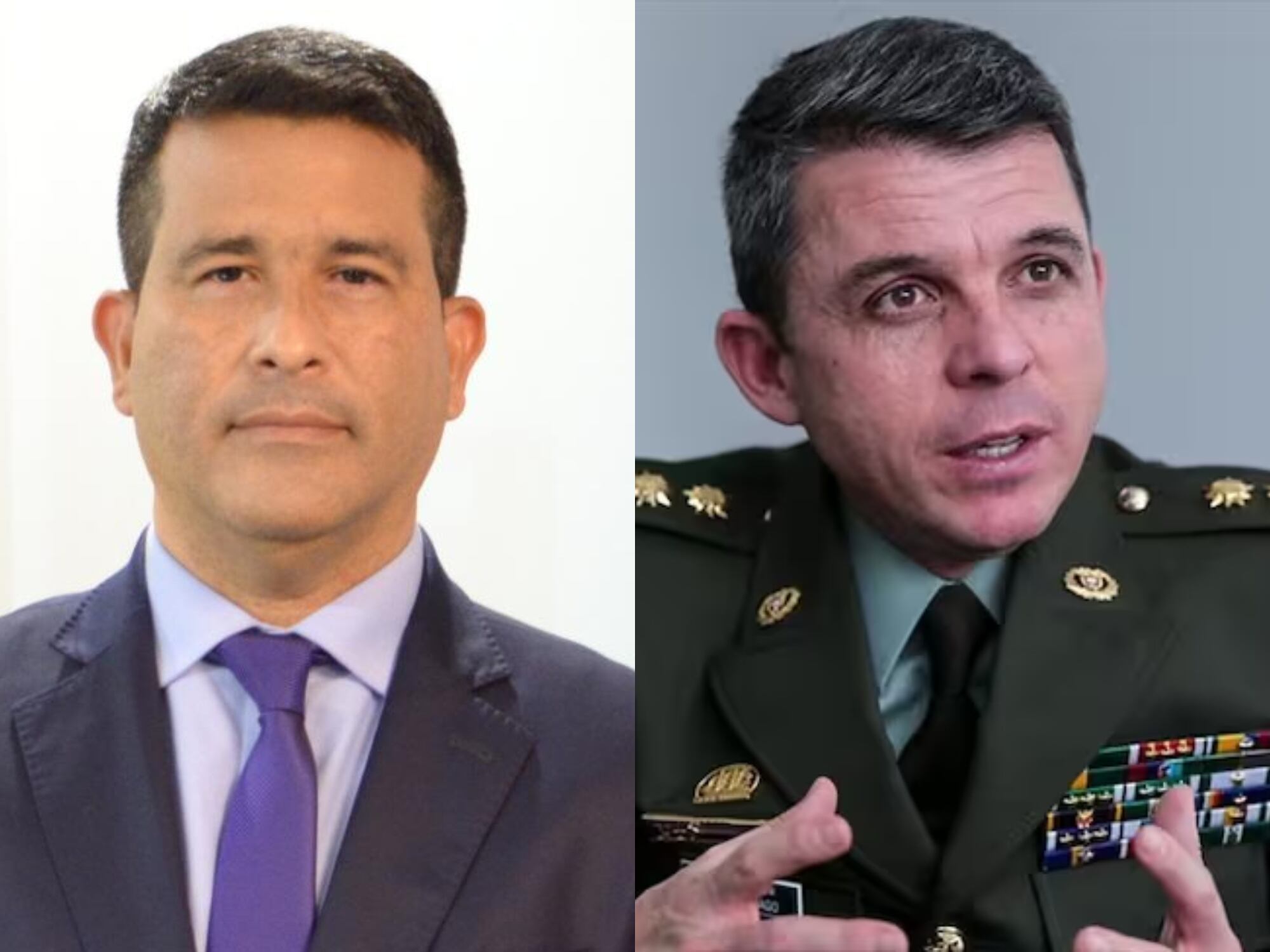 Luis Eduardo Llinás y general en retiro Juan Carlos Buitrago