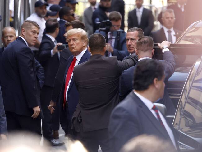 Donald Trump llega a Manhattan. 4 de abril de 2023. Foto: Kena Betancur/Getty Images.