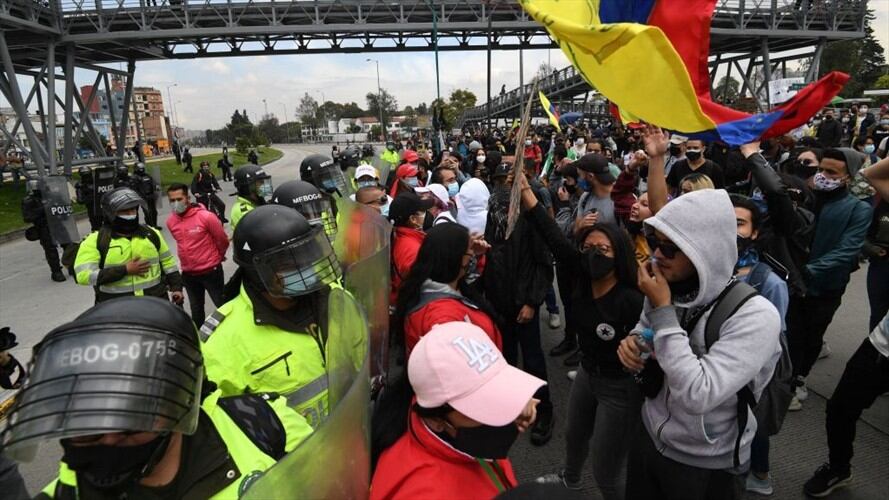 La Conferencia Episcopal se pronunció a través de un comunicado frente a los recientes hechos que se han registrado en las movilizaciones. Foto: Getty Images / JUAN BARRETO