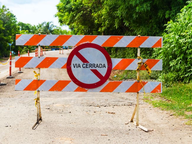 Imagen de referencia de cierre vial. Foto: Getty Images