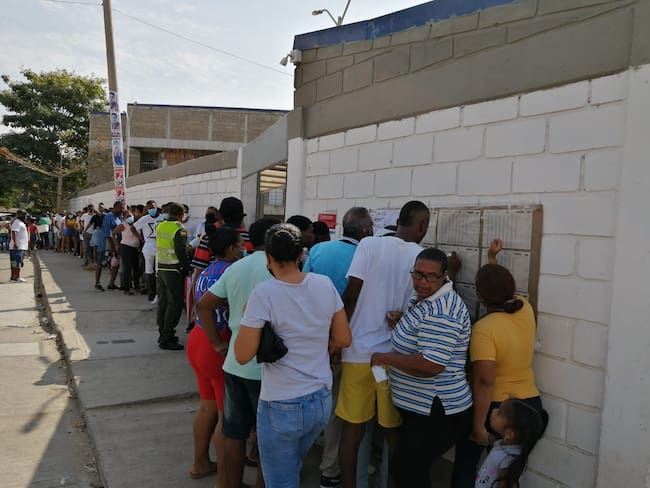 En Cartagena la jornada electoral empezó con retrasos. Crédito: Antonio Canchila García.