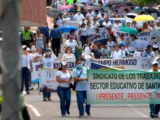 Protestas Bucaramanga. Foto:Suministrada.
