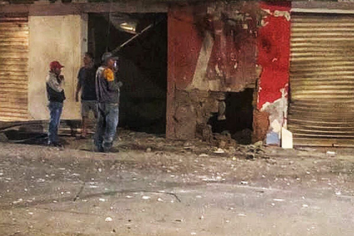 También se registraron daños en establecimientos comerciales. Crédito: Red de Apoyo Cauca. 