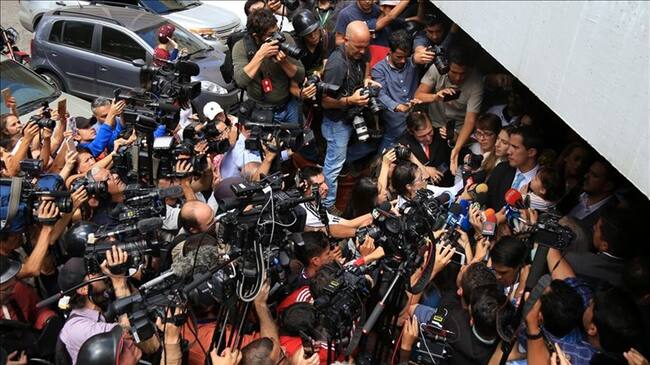 Venezuela: 180 violaciones a la libertad de expresión entre enero y marzo de 2019. Foto: Agencia Anadolu