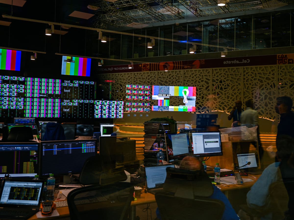 Así es el master control en el IBC de Doha, Qatar
