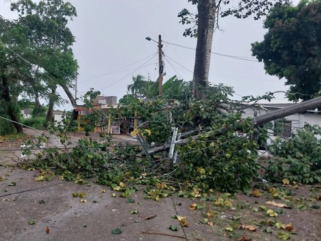 Fuertes lluvias afectaron la infraestructura eléctrica de 9 municipios de Córdoba. Foto: prensa Afinia.