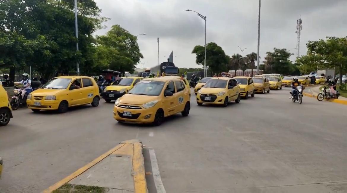 Movilización de taxis en Barranquilla / Cortesía