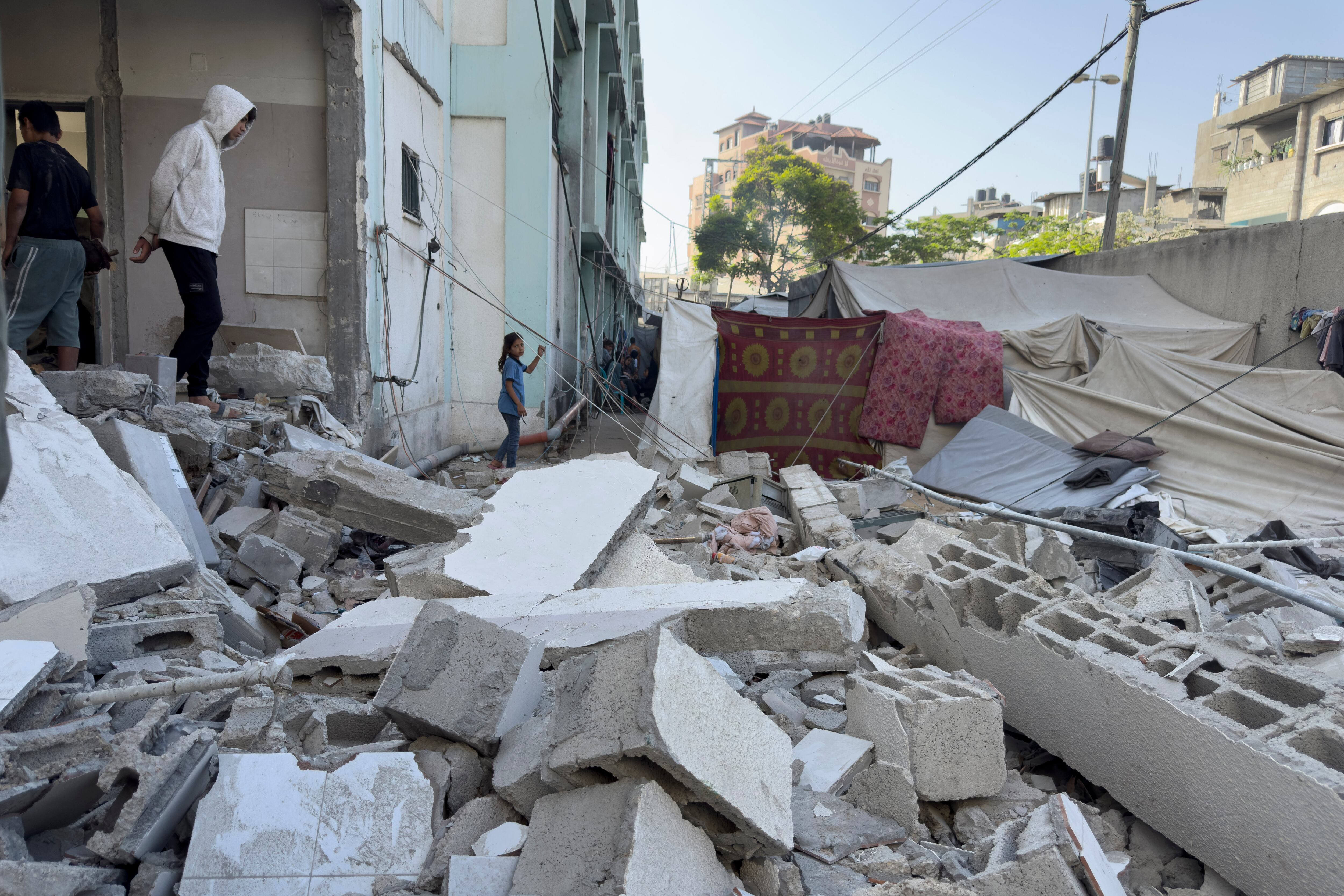 Bombardeo de Israel,.Foto: EFE/ Ahmad Awad