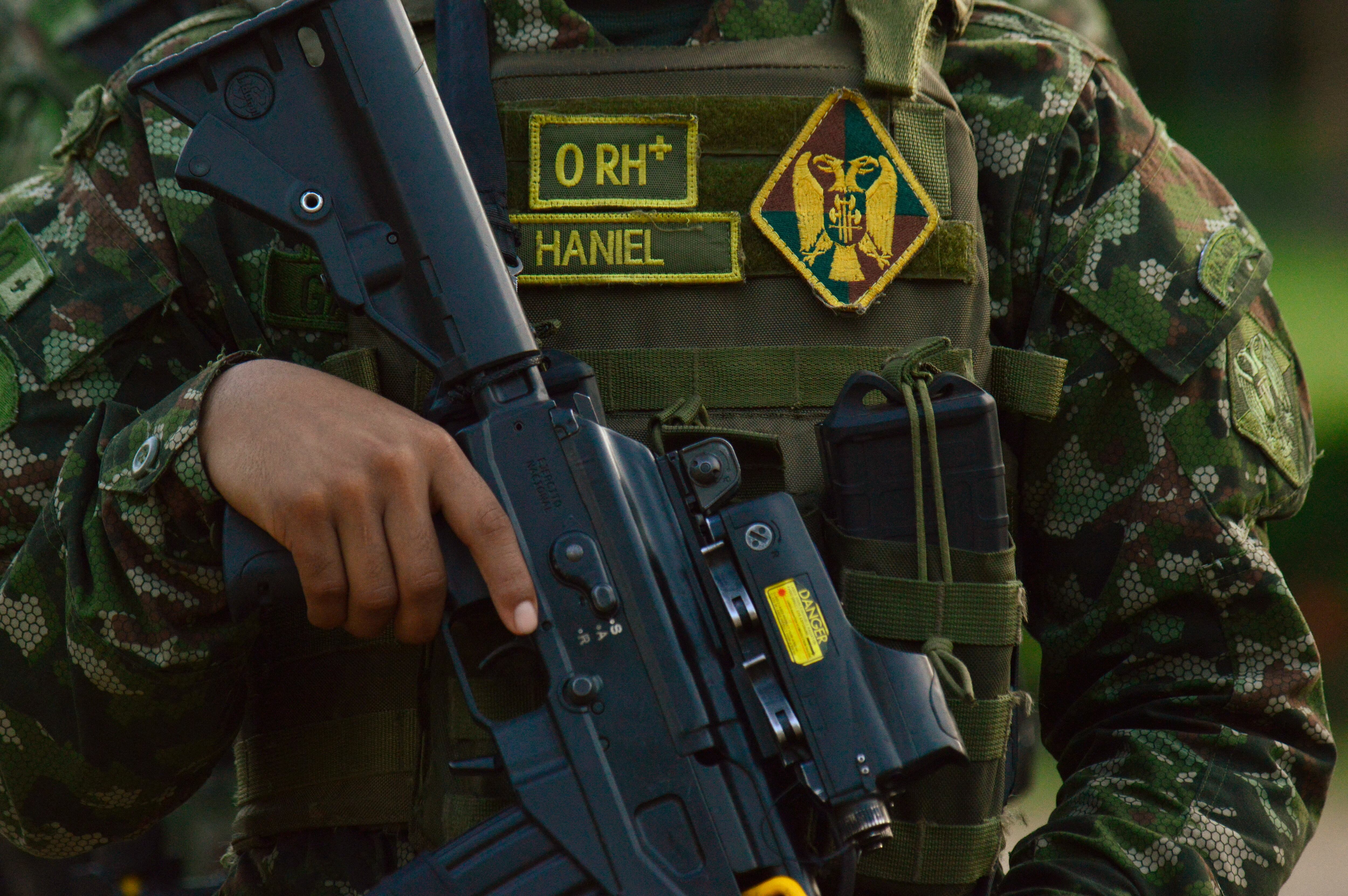 Soldado del ejército colombiano. FOTO: SCHNEYDER MENDOZA/AFP vía Getty Images
